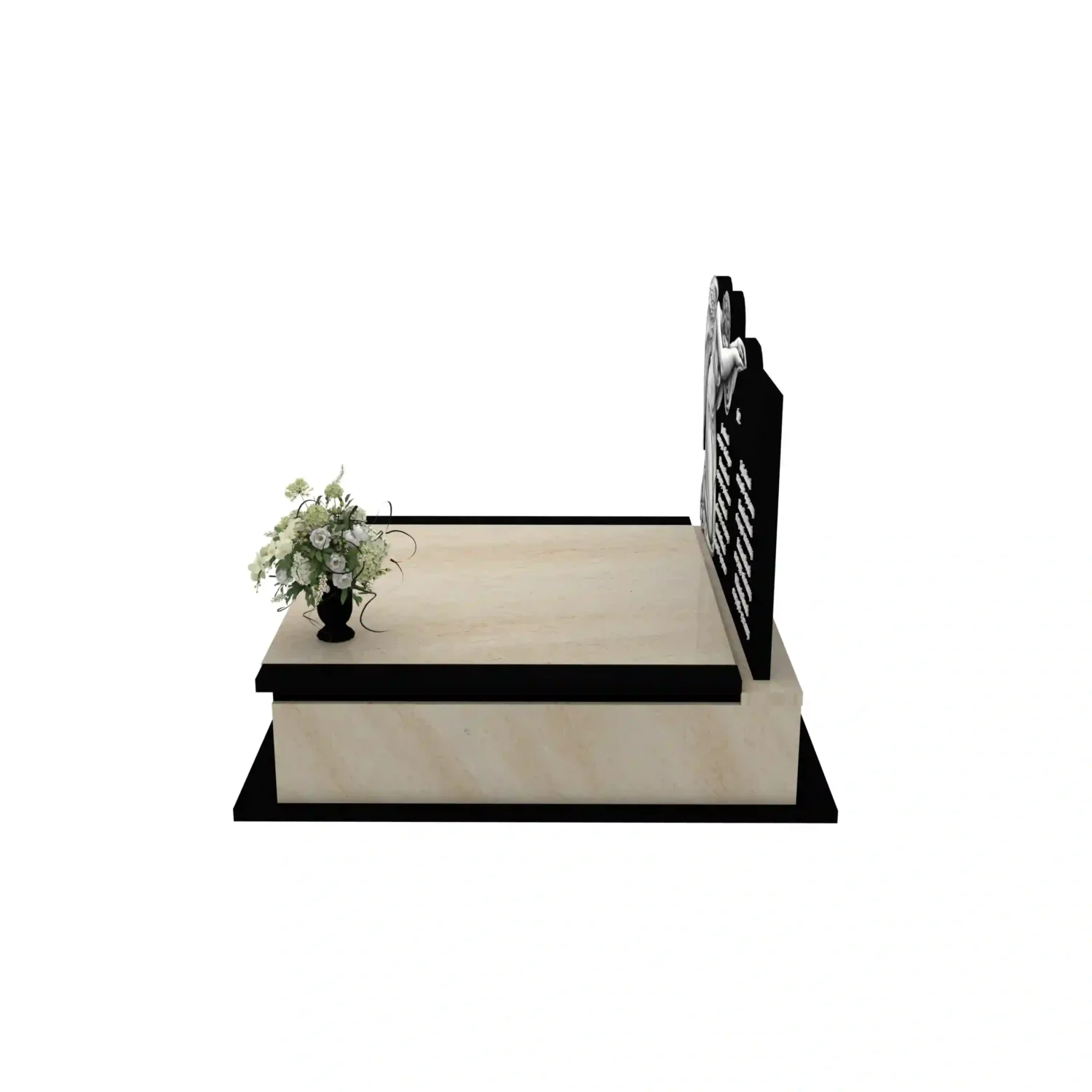 Nagrobek podwójny z grawerem anioła CK 110+360 – photo №3