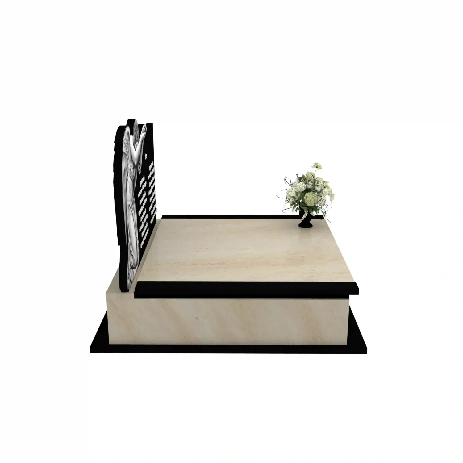 Nagrobek podwójny z grawerem anioła CK 110+360 – photo №9