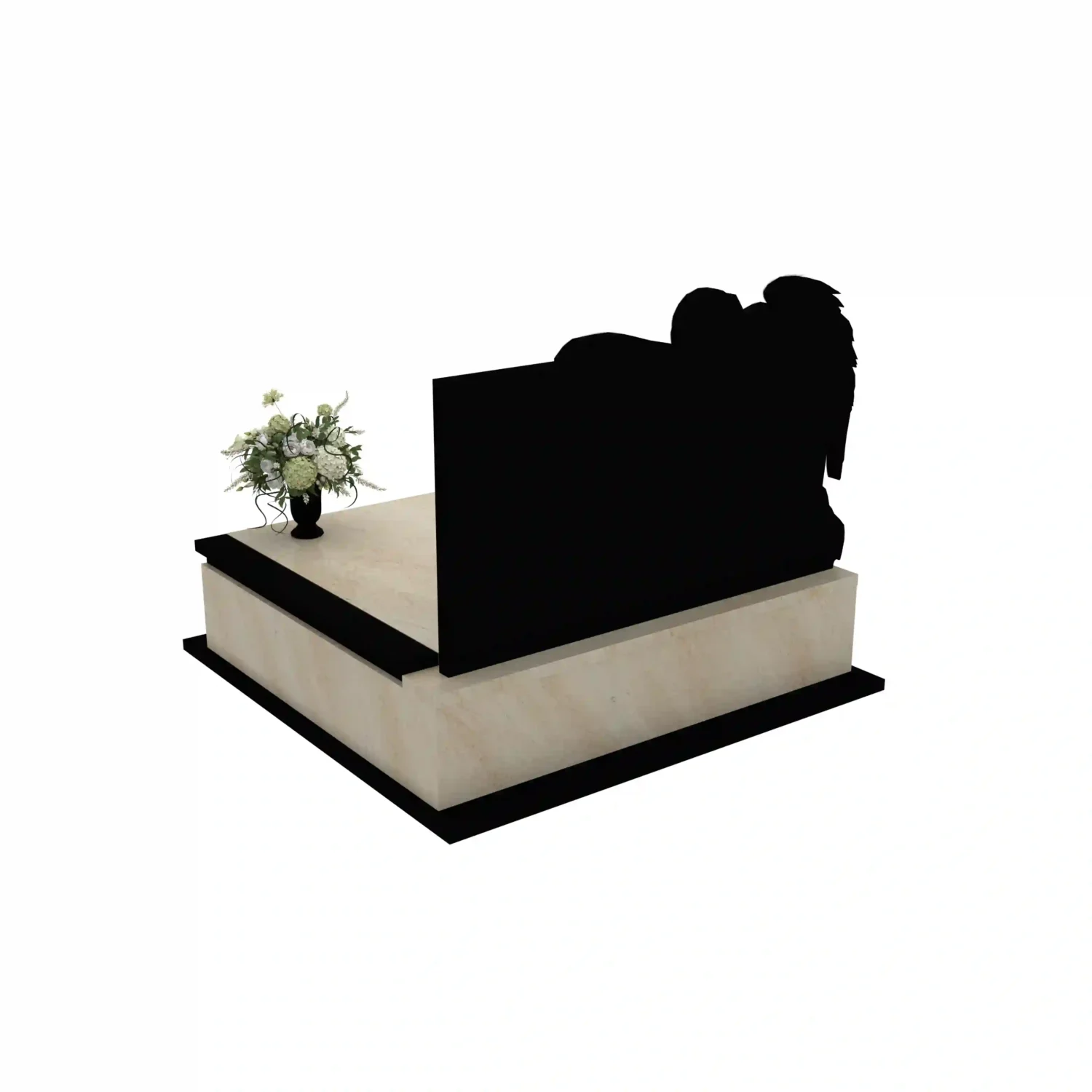 Nagrobek podwójny z grawerem anioła CK 110+360 – photo №5