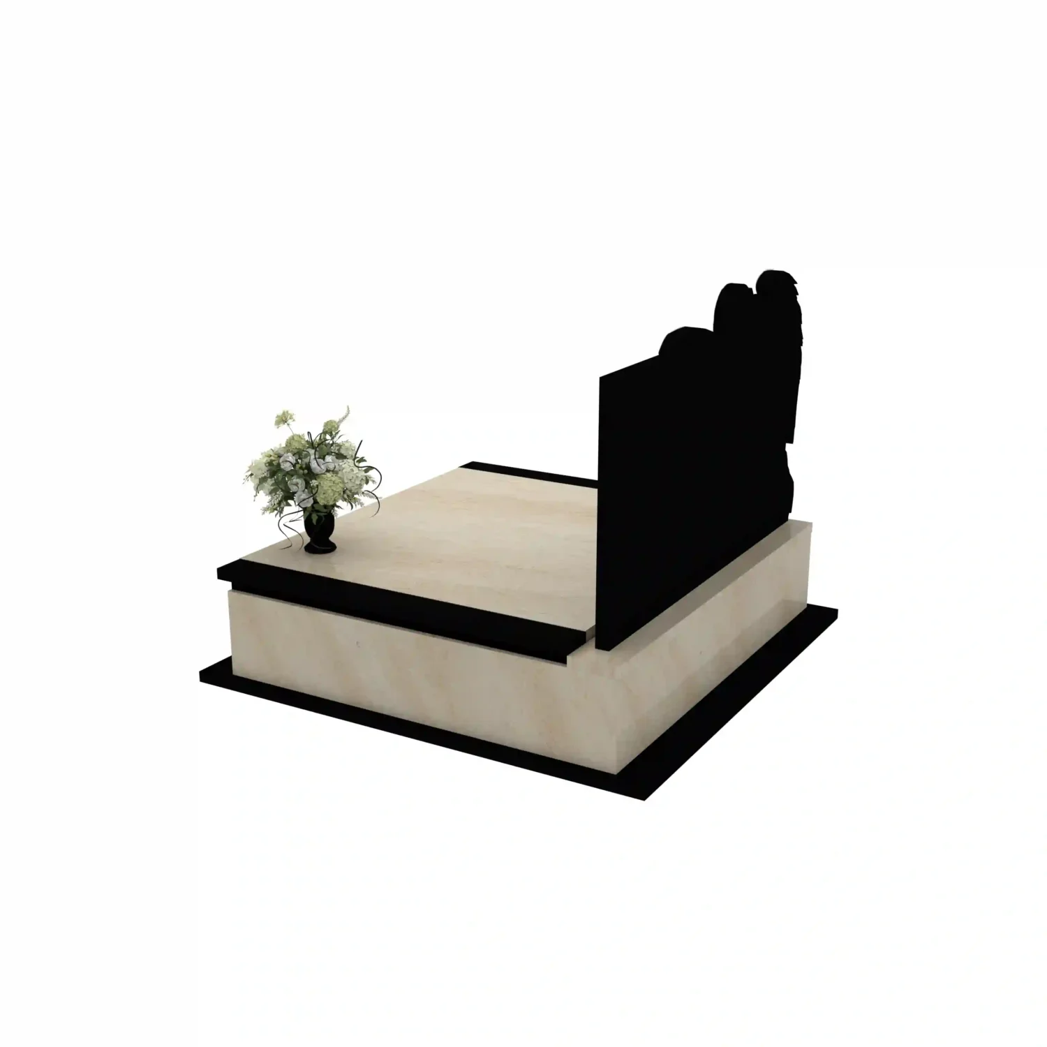 Nagrobek podwójny z grawerem anioła CK 110+360 – photo №4