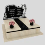 Nagrobek podwójny z grawerem anioła z granitu CK 108 zdjęcie 30