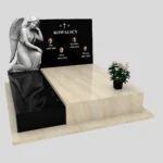 Nagrobek podwójny z grawerem anioła CK 114 zdjęcie 30