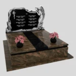 Nagrobek podwójny z grawerem anioła z granitu CK 108 zdjęcie 31