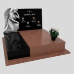 Nagrobek podwójny z grawerem anioła CK 114 zdjęcie 32