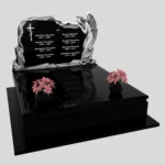 Nagrobek podwójny z grawerem anioła z granitu CK 108 zdjęcie 32