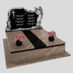 Nagrobek podwójny z grawerem anioła z granitu CK 108 zdjęcie 35