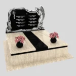 Nagrobek podwójny z grawerem anioła z granitu CK 108 zdjęcie 37