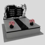 Nagrobek podwójny z grawerem anioła z granitu CK 108 zdjęcie 38