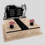 Nagrobek podwójny z grawerem anioła z granitu CK 108 zdjęcie 41