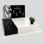 Nagrobek podwójny z grawerem anioła CK 114 zdjęcie 42