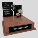 Nagrobek podwójny z grawerem Jezusa z granitu CK 107 zdjęcie 31