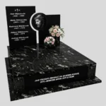 Nagrobek podwójny z grawerem Jezusa z granitu CK 107 zdjęcie 32