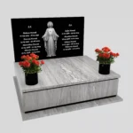 Nagrobek podwójny z grawerem Jezusa CK 111 zdjęcie 38