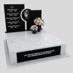 Nagrobek podwójny z grawerem Jezusa z granitu CK 107 zdjęcie 34