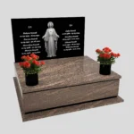 Nagrobek podwójny z grawerem Jezusa CK 111 zdjęcie 40