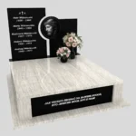 Nagrobek podwójny z grawerem Jezusa z granitu CK 107 zdjęcie 36