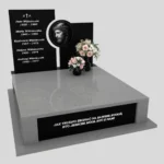 Nagrobek podwójny z grawerem Jezusa z granitu CK 107 zdjęcie 38