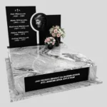 Nagrobek podwójny z grawerem Jezusa z granitu CK 107 zdjęcie 44