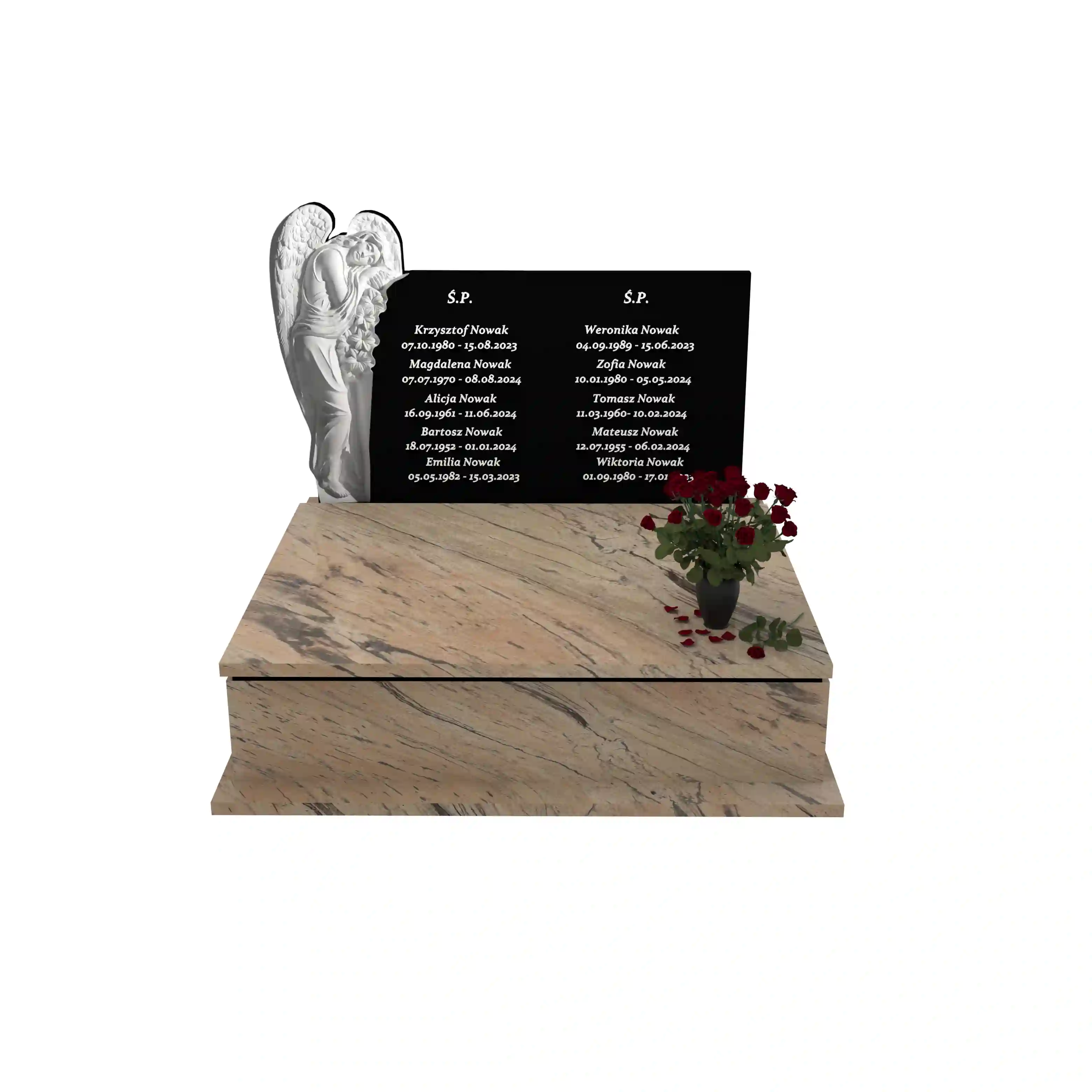 Nagrobek podwójny z aniołem CK 112+360 – photo №12