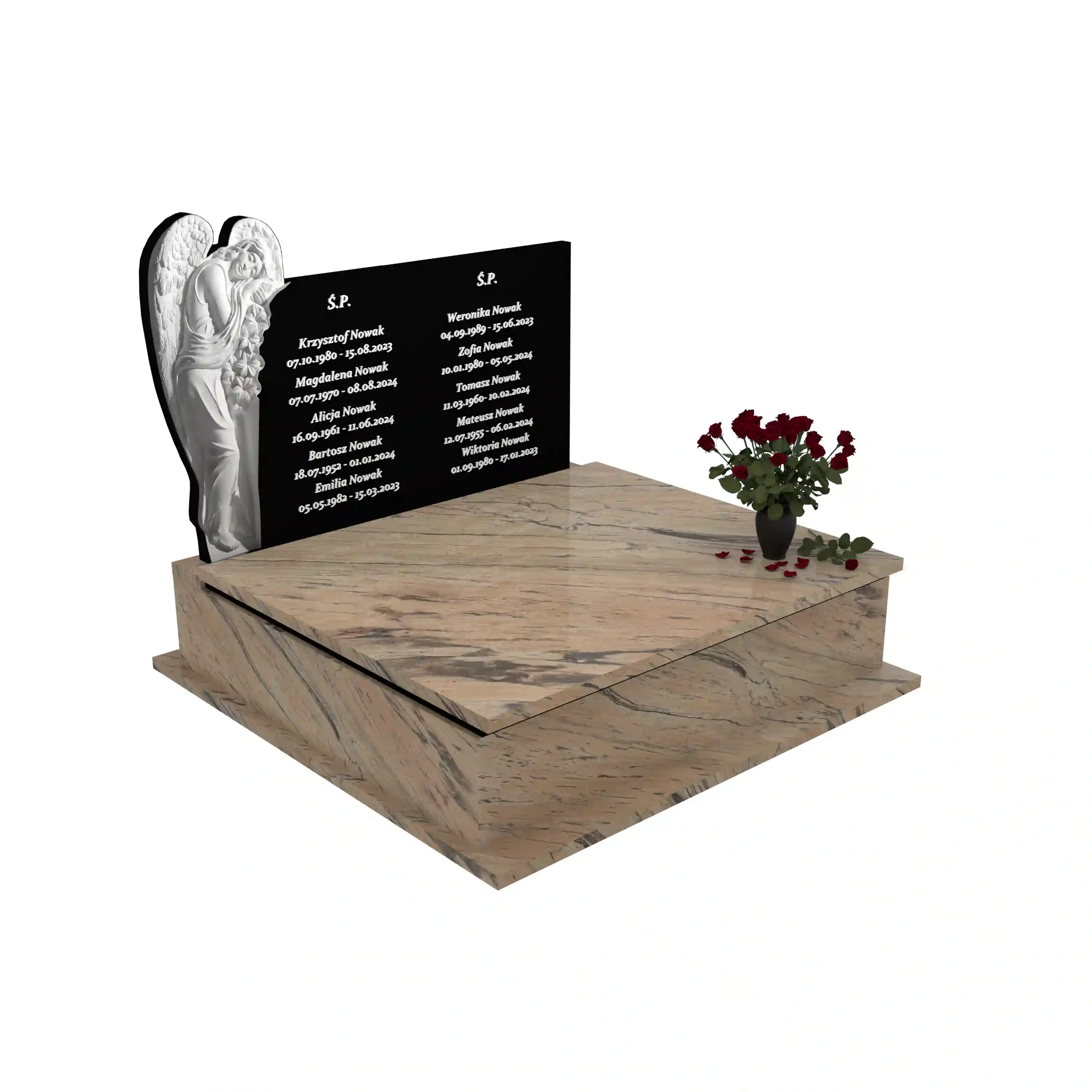 Nagrobek podwójny z aniołem CK 112+360 – photo №11