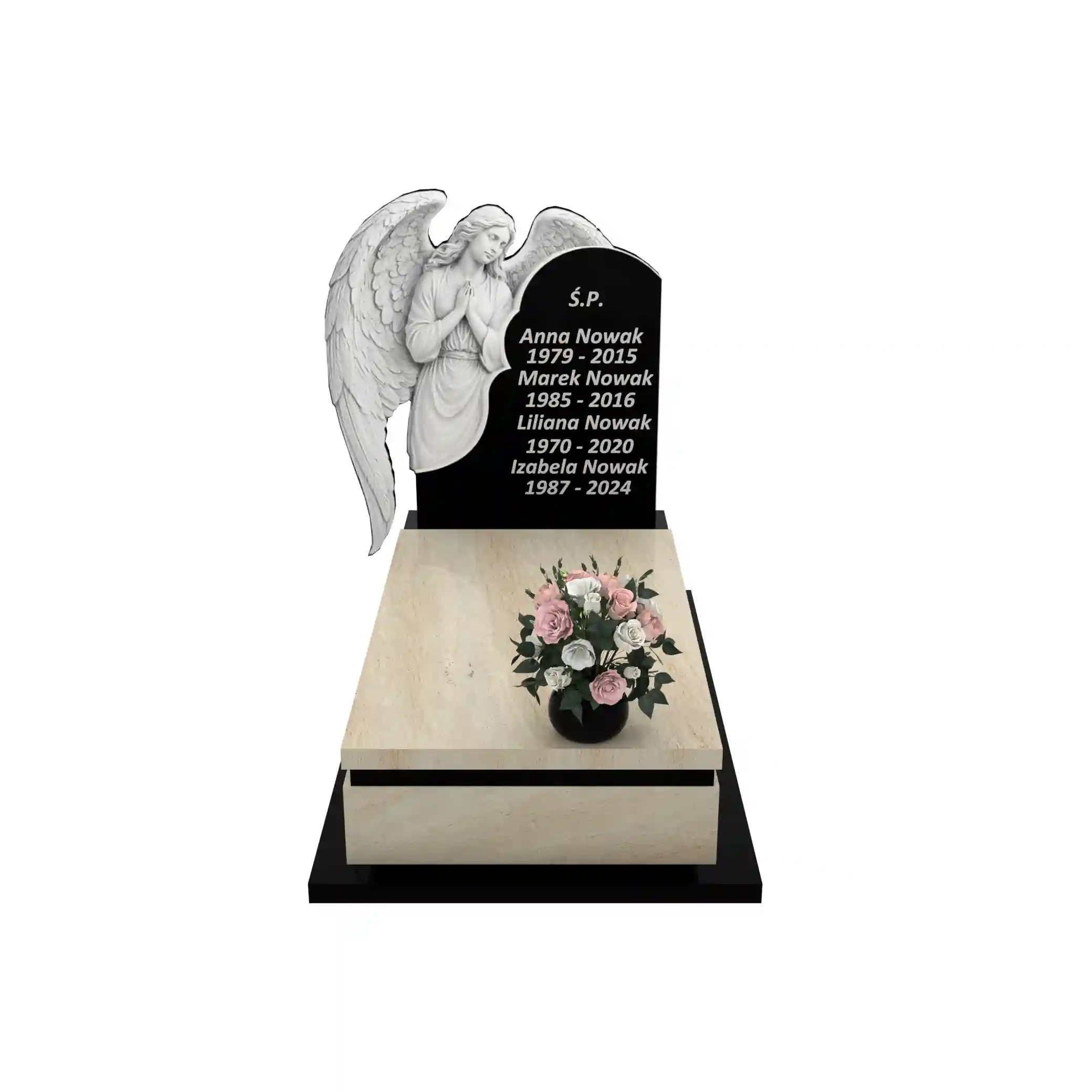 Nagrobek pojedynczy z rzeźbą anioła CK 171+360 – photo №12