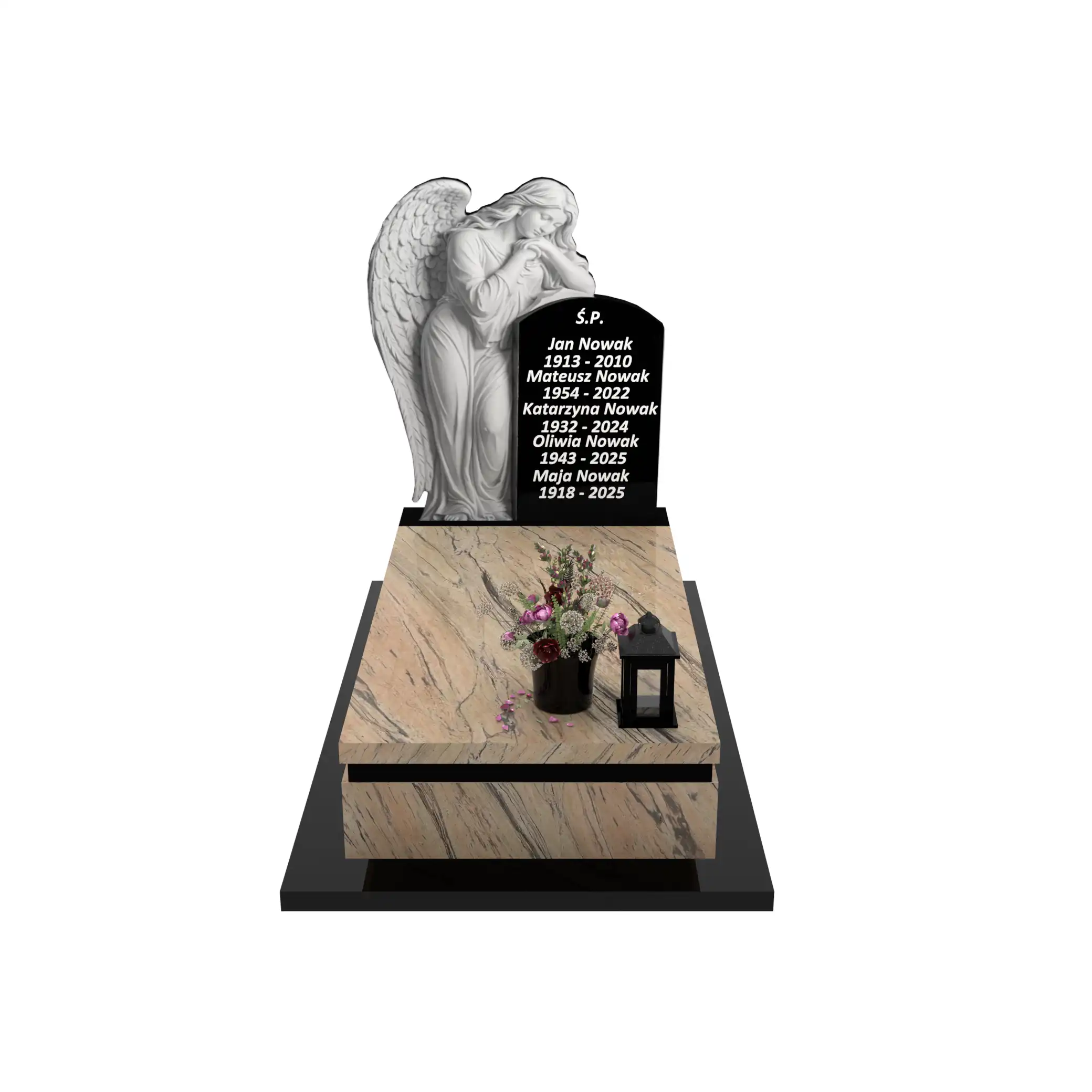 Nagrobek pojedynczy z rzeźbą anioła CK 173+360 – photo №12