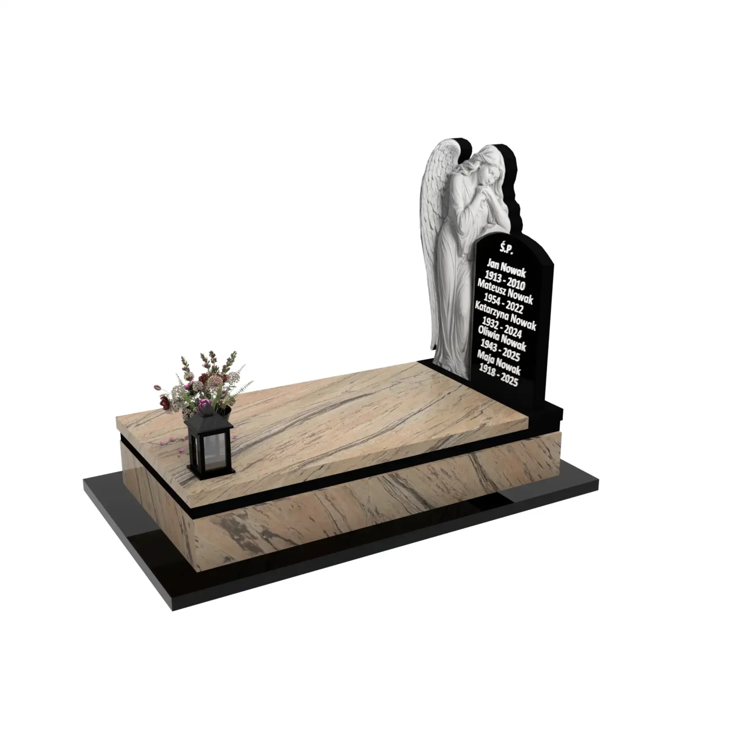 Nagrobek pojedynczy z rzeźbą anioła CK 173+360 – photo №2