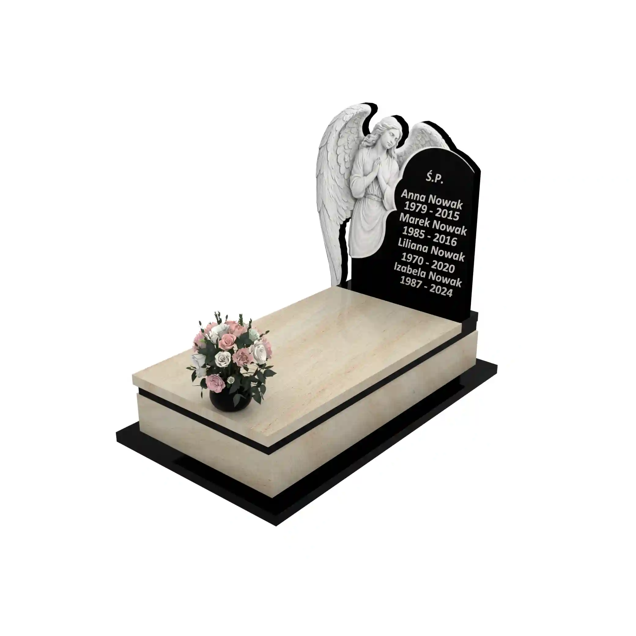 Nagrobek pojedynczy z rzeźbą anioła CK 171+360 – photo №1