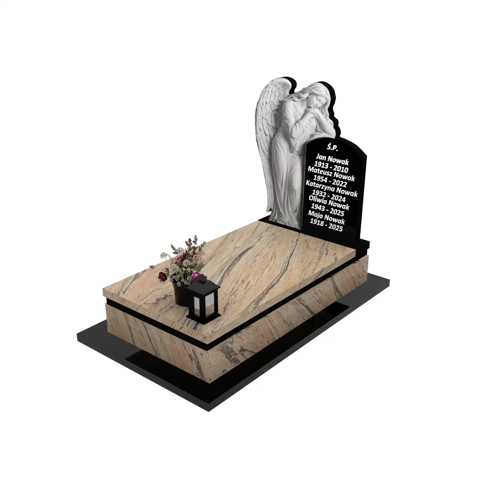 Nagrobek pojedynczy z rzeźbą anioła CK 173+360 – photo №1