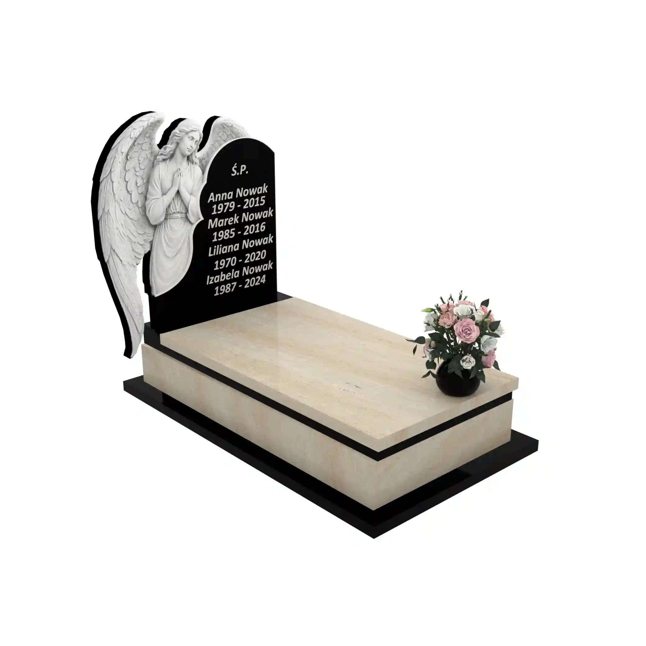 Nagrobek pojedynczy z rzeźbą anioła CK 171+360 – photo №11