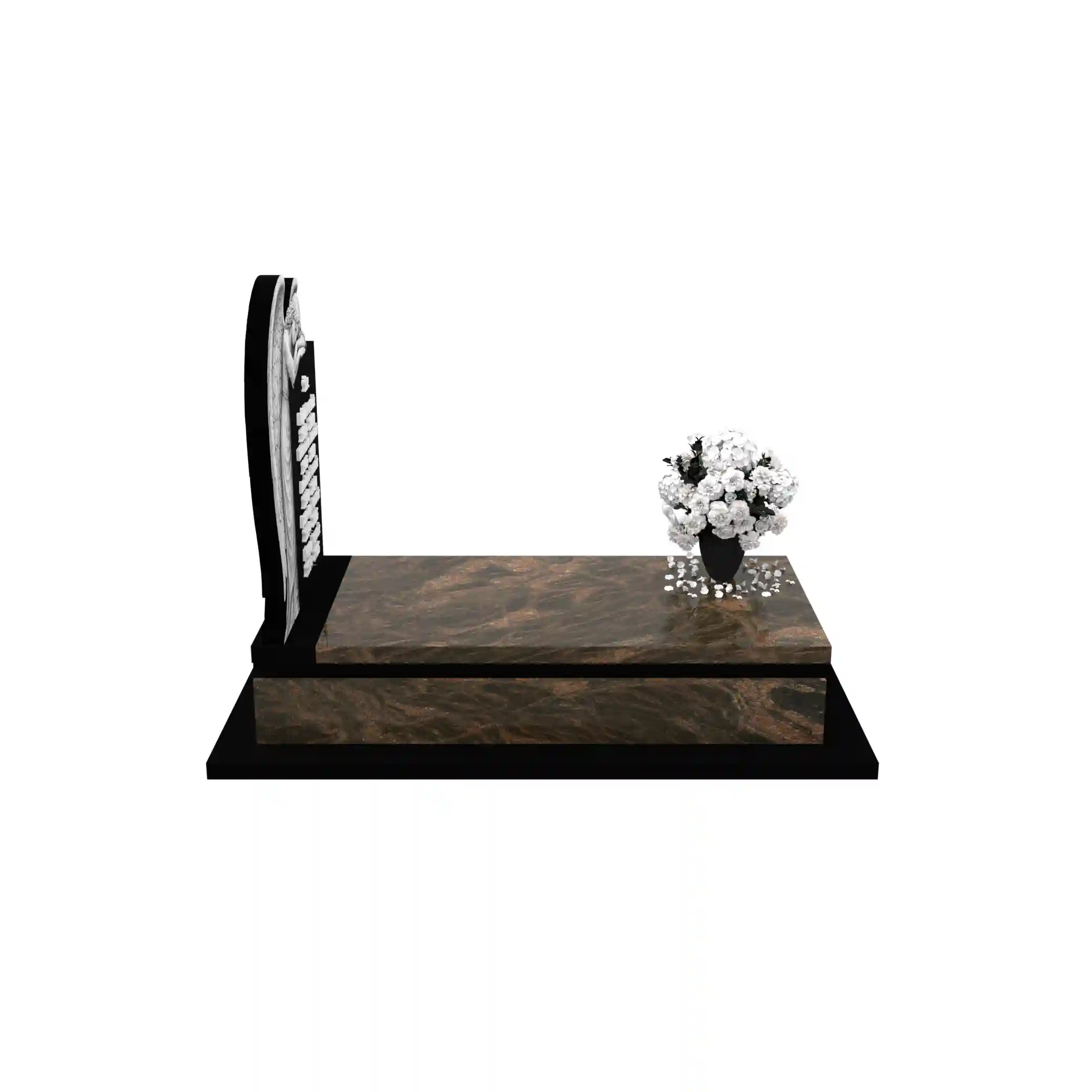 Nagrobek pojedynczy z rzeźbą anioła CK 170+360 – photo №9