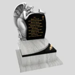 Nagrobek urnowy z delikatnym grawerem anioła z granitu U 109 zdjęcie 34