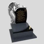 Nagrobek urnowy z delikatnym grawerem anioła z granitu U 109 zdjęcie 33