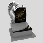 Nagrobek urnowy z delikatnym grawerem anioła z granitu U 109 zdjęcie 37