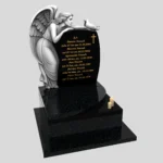 Nagrobek urnowy z delikatnym grawerem anioła z granitu U 109 zdjęcie 38