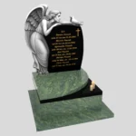 Nagrobek urnowy z delikatnym grawerem anioła z granitu U 109 zdjęcie 40