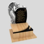 Nagrobek urnowy z delikatnym grawerem anioła z granitu U 109 zdjęcie 42