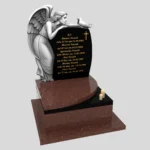 Nagrobek urnowy z delikatnym grawerem anioła z granitu U 109 zdjęcie 43