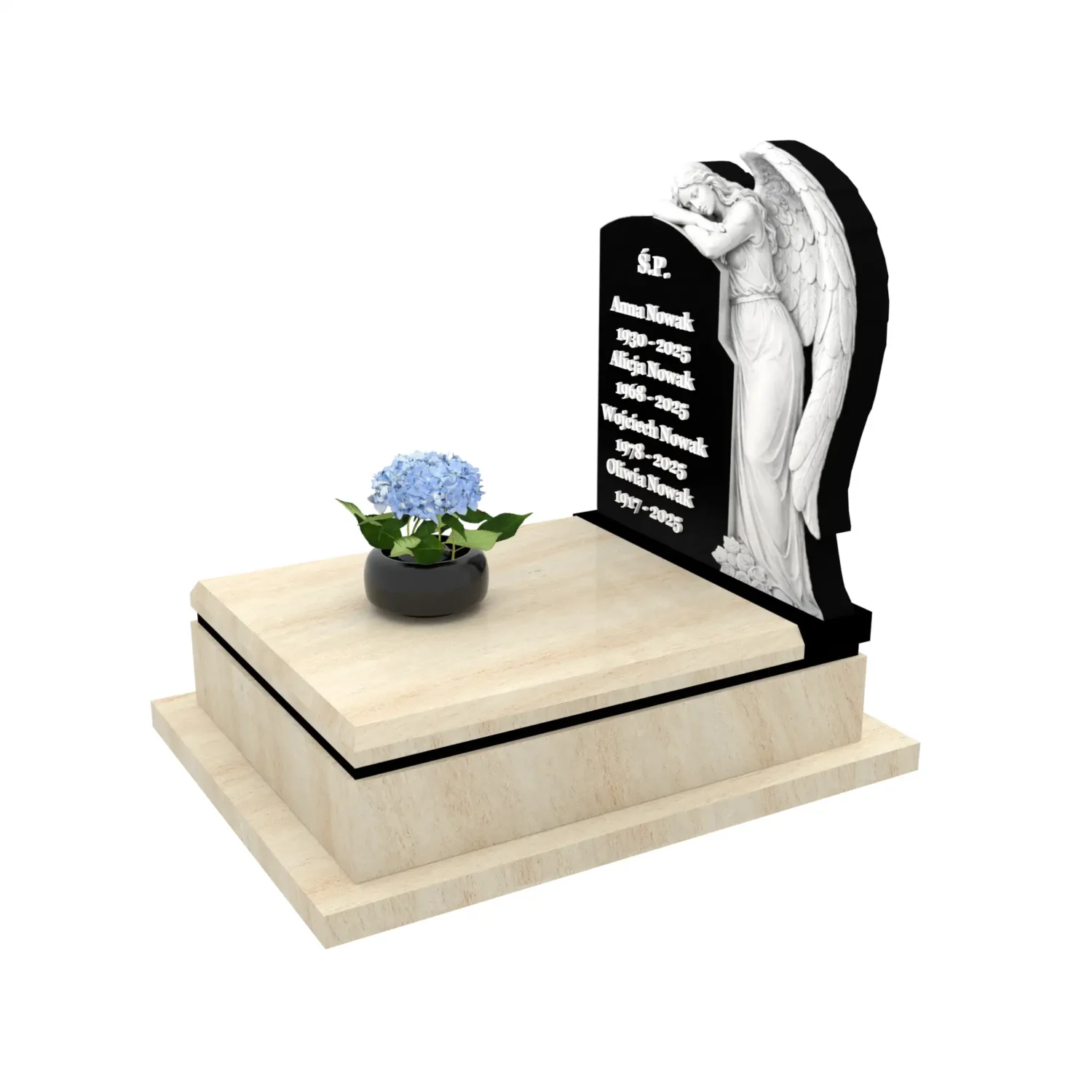 Nagrobek urnowy z rzeźbą anioła U 115+360 – photo №2