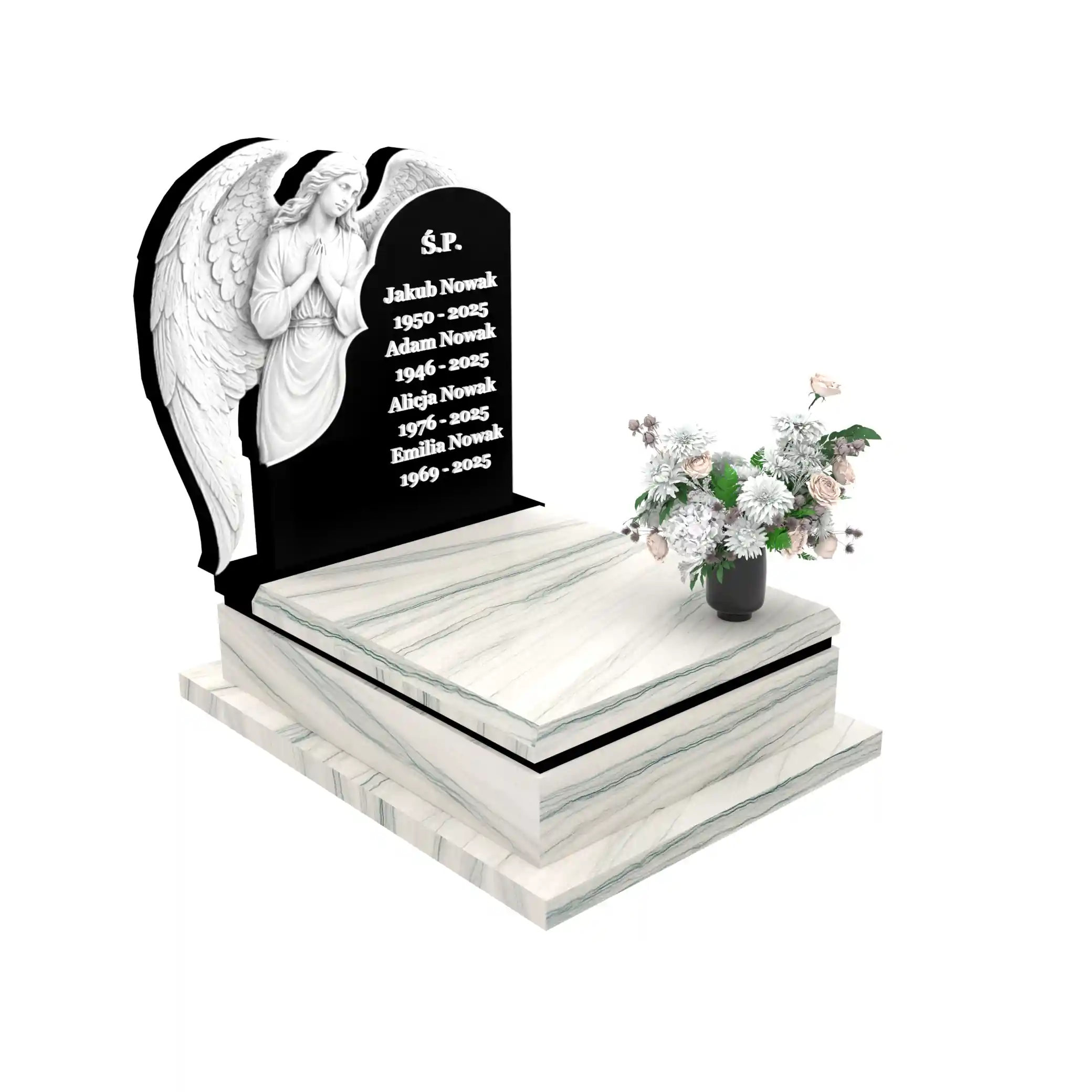 Nagrobek urnowy z rzeźbą anioła U 114+360 – photo №11