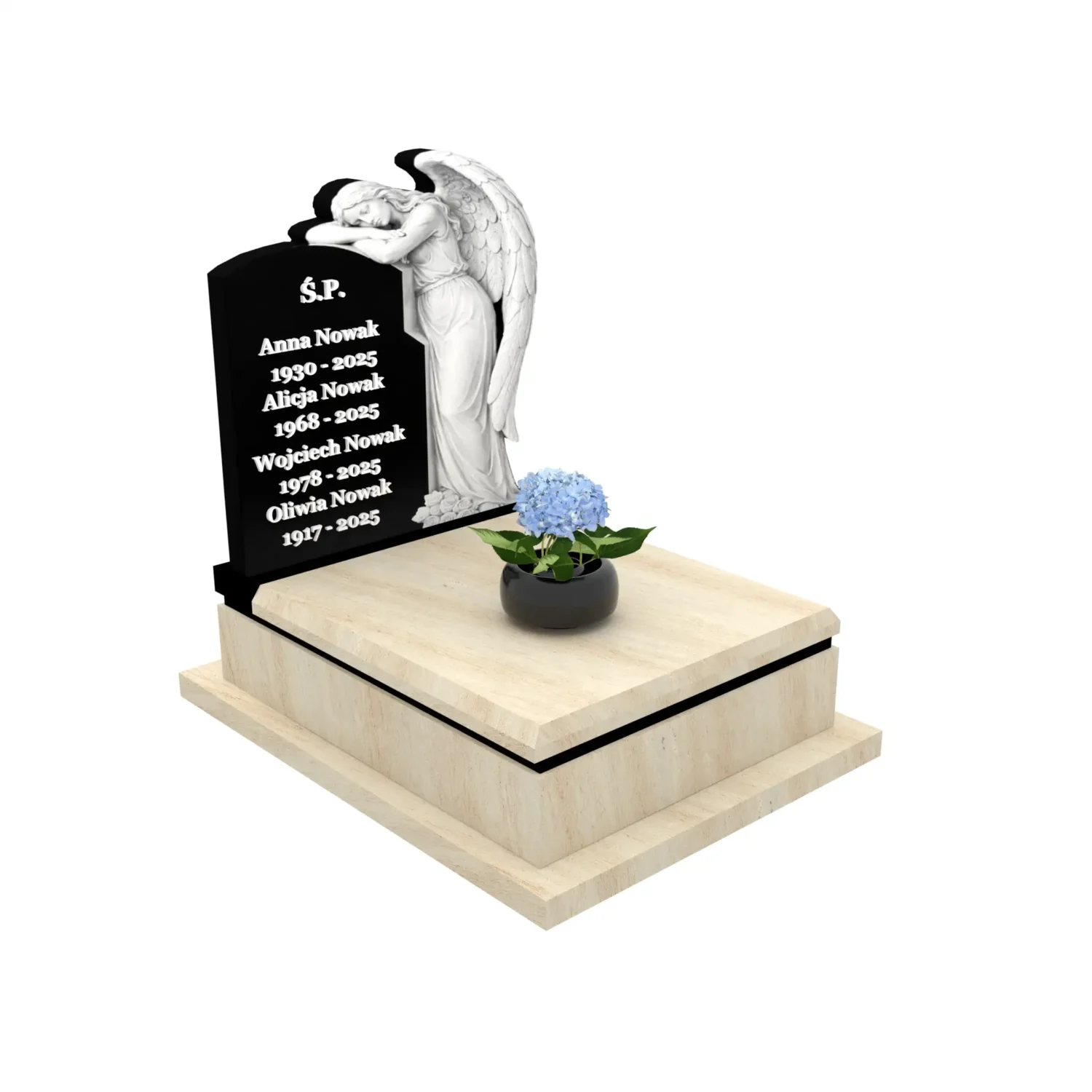 Nagrobek urnowy z rzeźbą anioła U 115+360 – photo №11