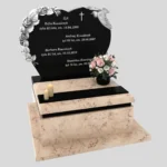 Nagrobek urnowy z rzeźbą róż i ptaka z granitu U 108 zdjęcie 41