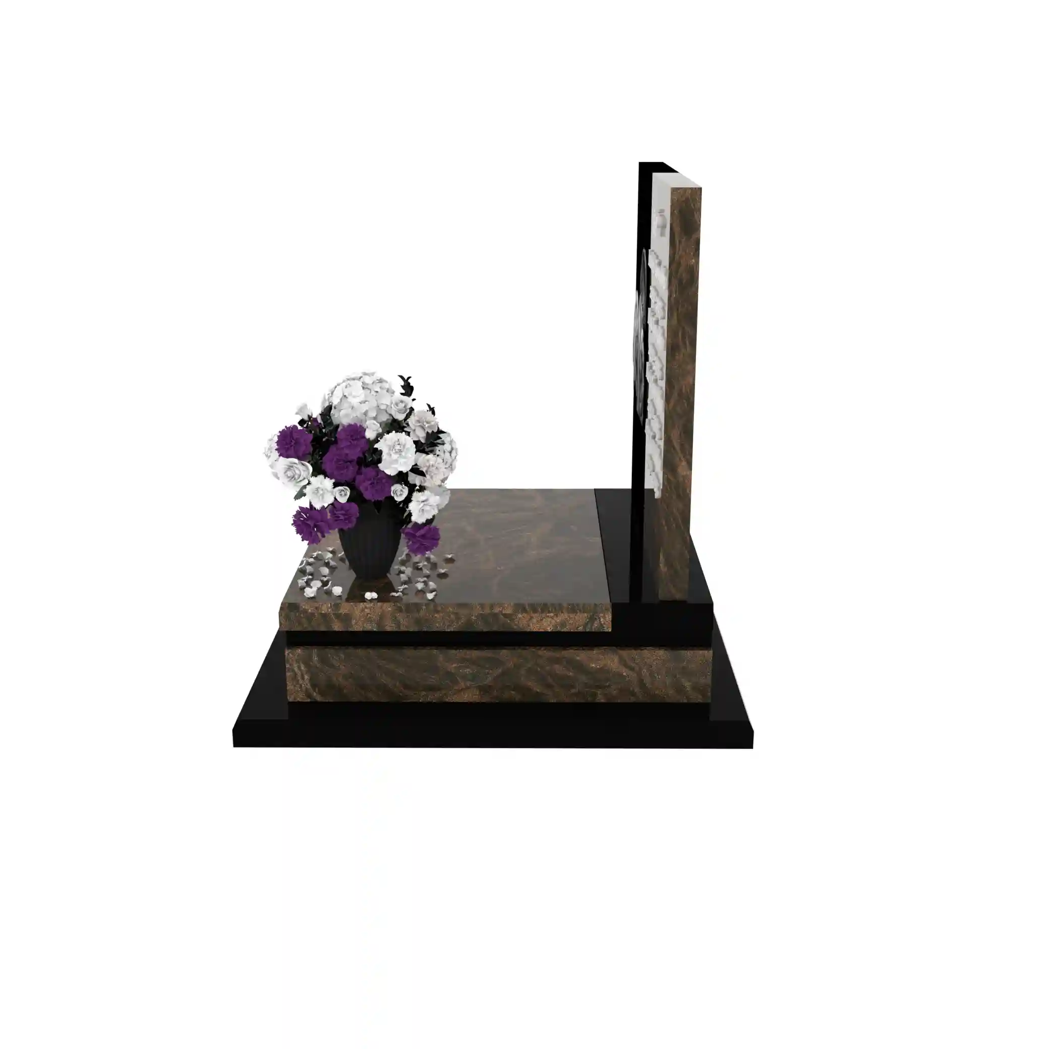 Nagrobek dla dziecka z grawerem anioła – symbol pamięci i miłości z granitu D 70+360 – photo №3