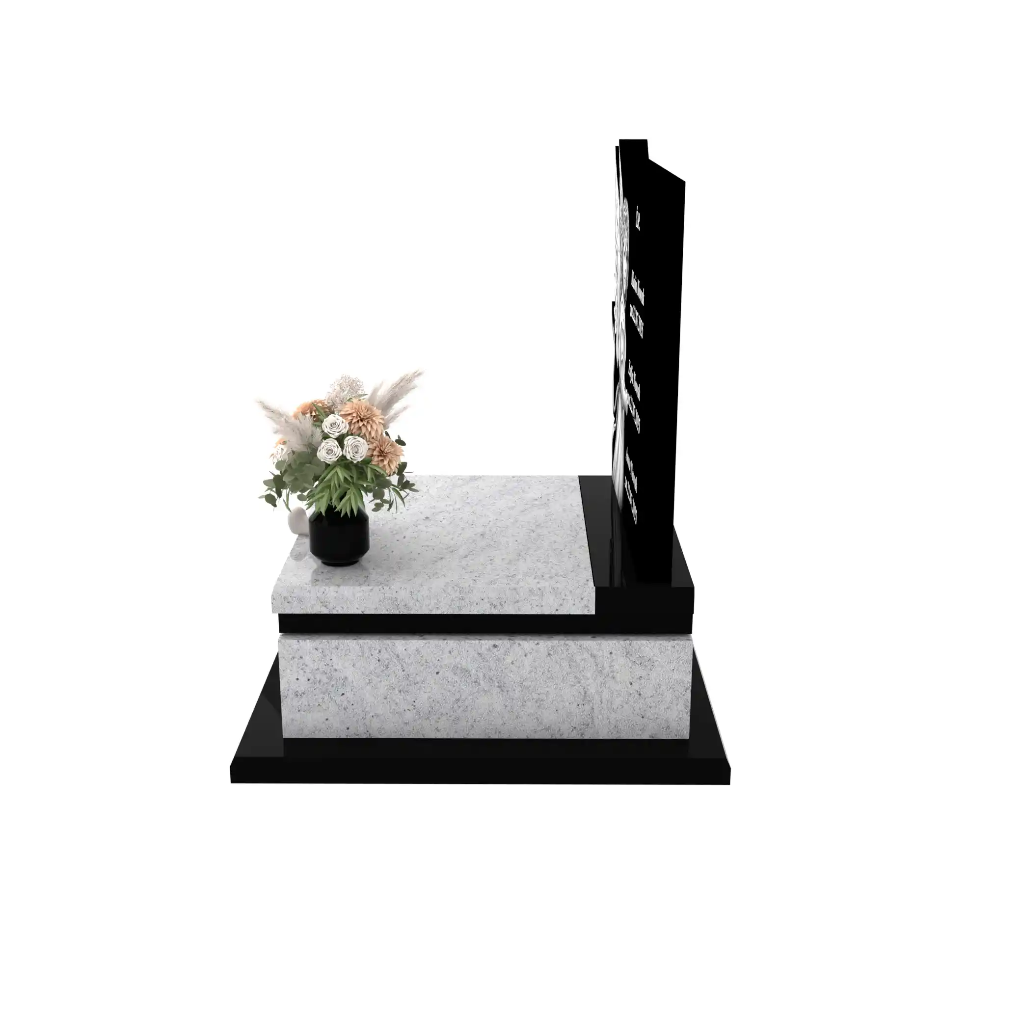 Nagrobek dla dziecka z grawerem anioła z granitu D 72+360 – photo №3