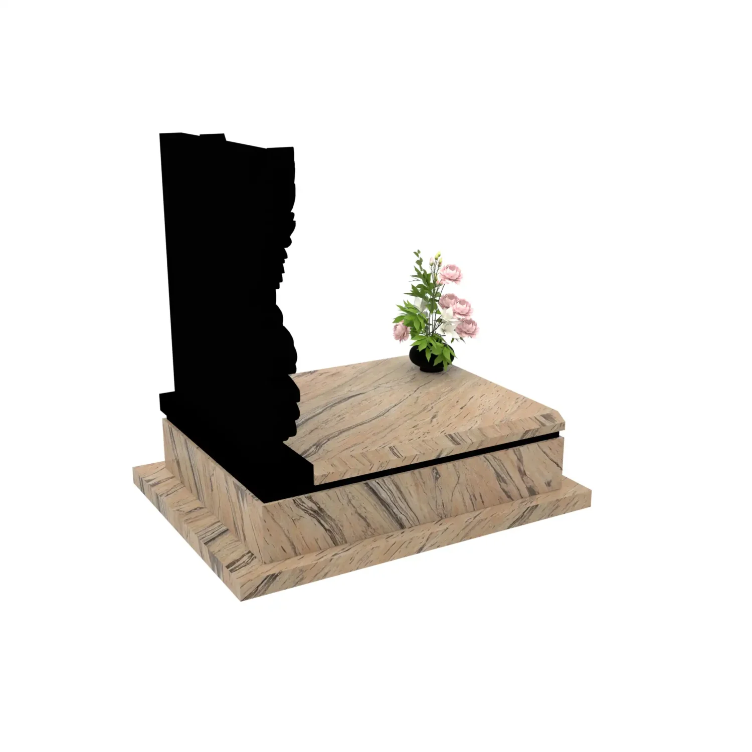 Nagrobek dla dziecka z subtelnym grawerem anioła z granitu D 71+360 – photo №8