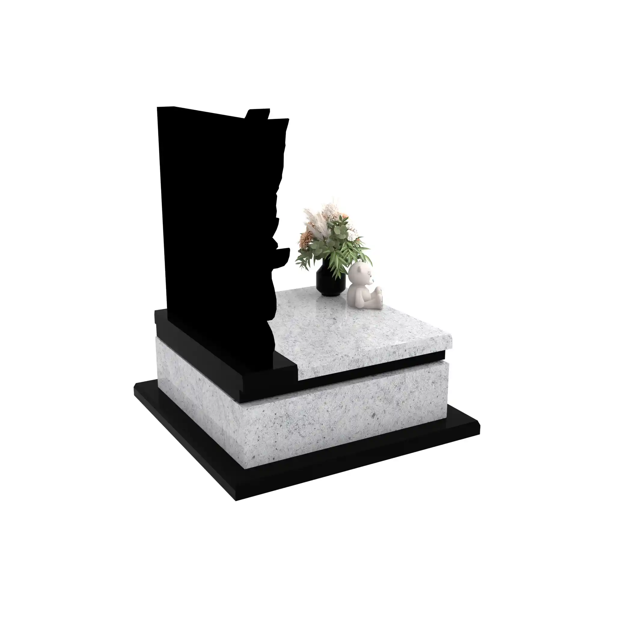 Nagrobek dla dziecka z grawerem anioła z granitu D 72+360 – photo №8