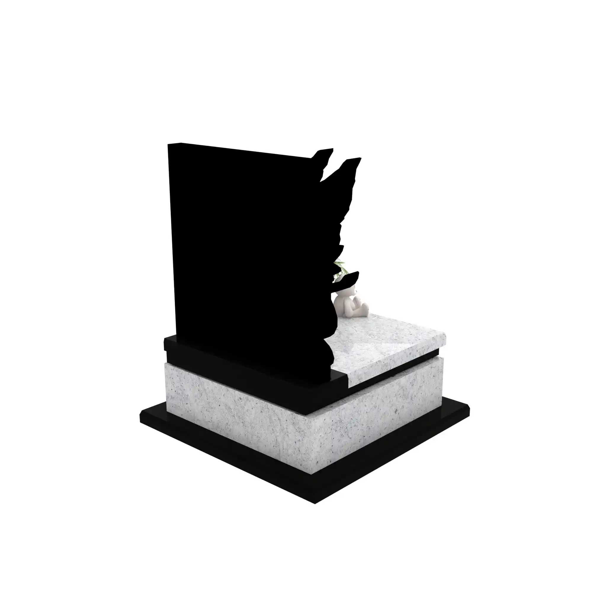 Nagrobek dla dziecka z grawerem anioła z granitu D 72+360 – photo №7