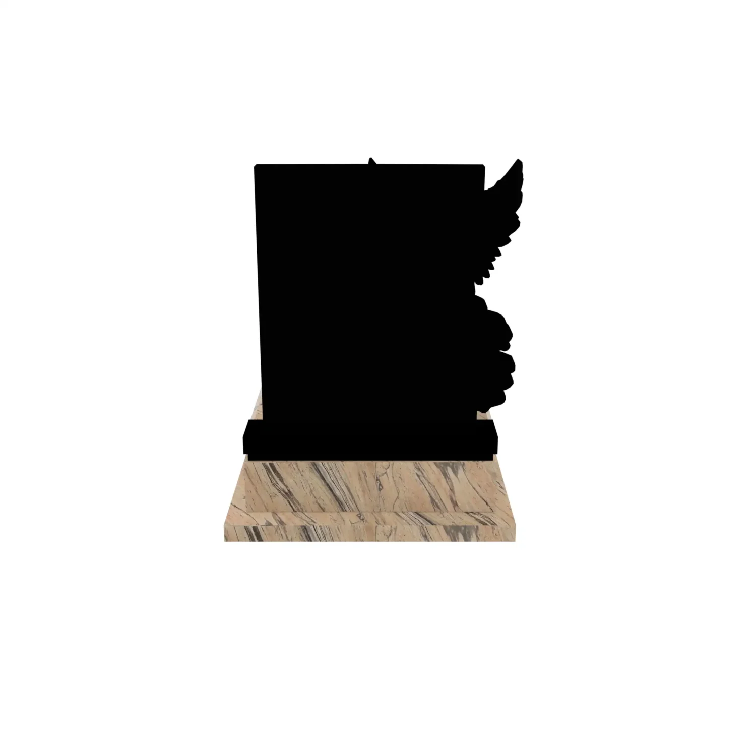 Nagrobek dla dziecka z subtelnym grawerem anioła z granitu D 71+360 – photo №6