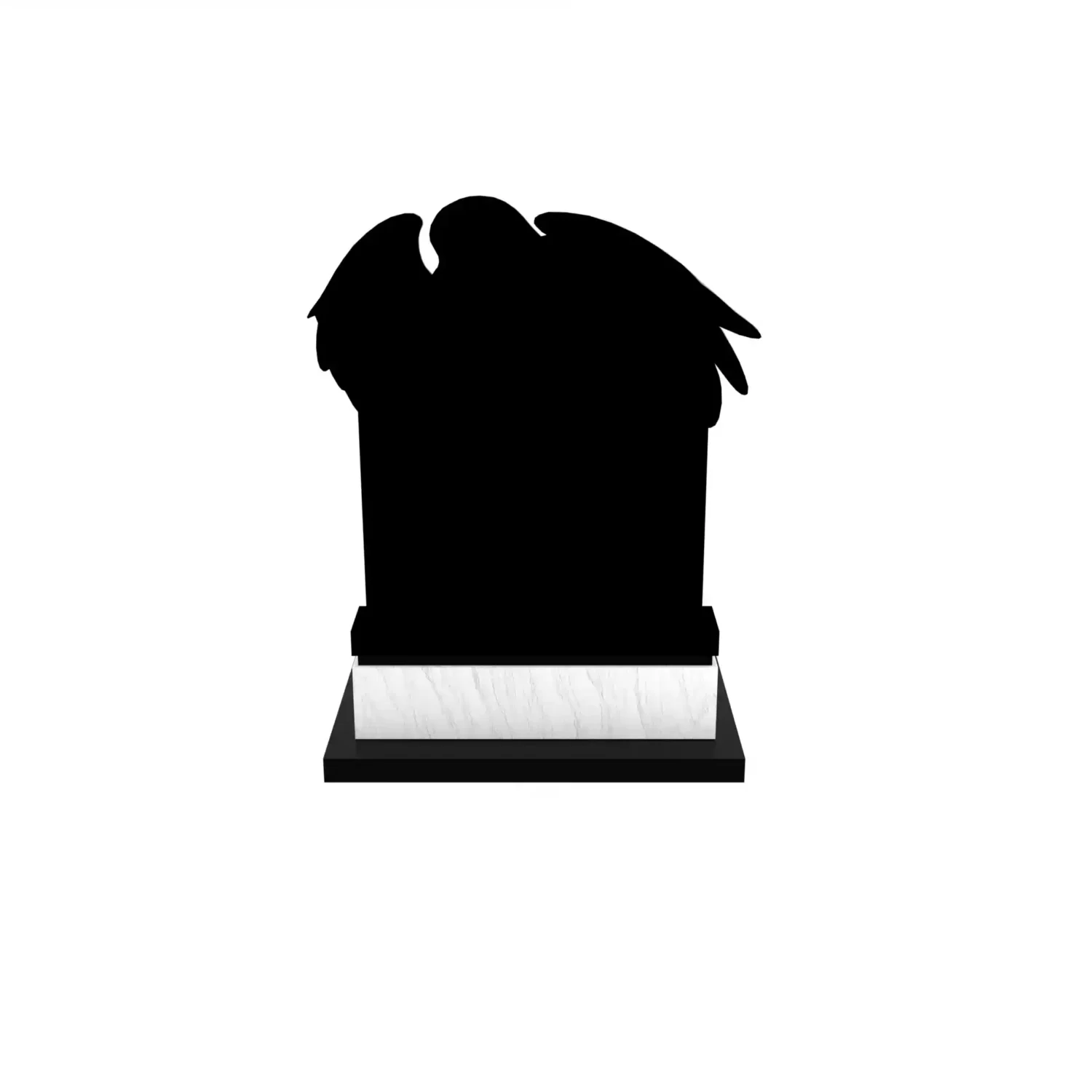 Nagrobek dla dziecka z grawerem anioła, wykonany z sercem i szacunkiem z granitu D 65+360 – photo №6