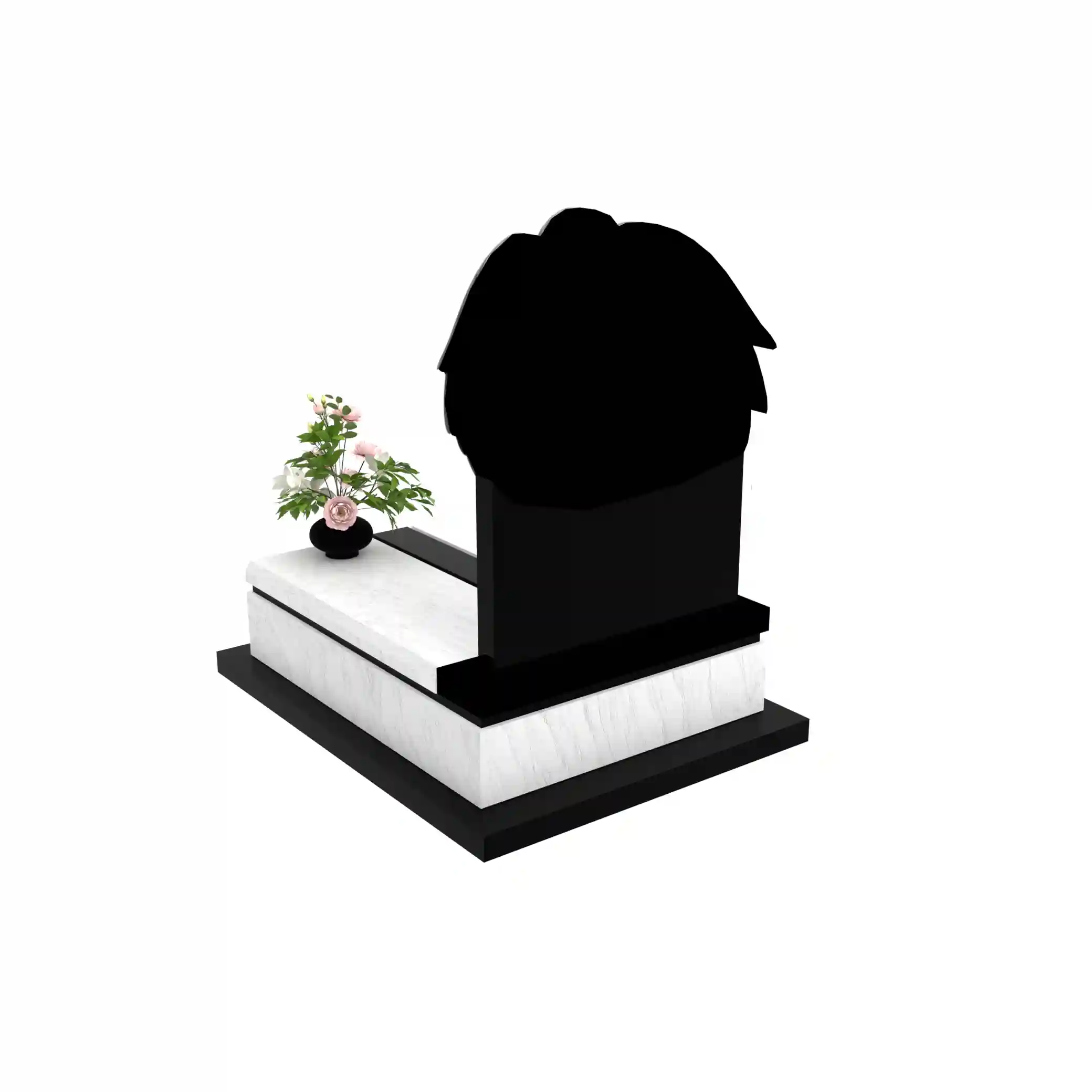 Nagrobek dla dziecka z grawerem anioła, wykonany z sercem i szacunkiem z granitu D 65+360 – photo №5